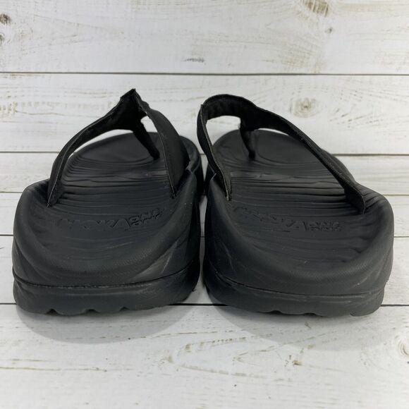 Hoka One One Ora Recovery Flip Flops Womens Size 8 Black Comfort Sandals - Picture 5 of 9